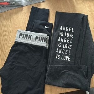 BUNDLE VS/PINK yoga pants M/L